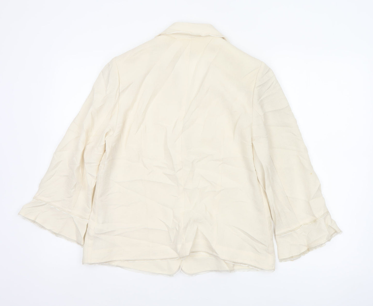 Gold by Michael H Women's Ivory UK 14 Vintage Two Button Blazer