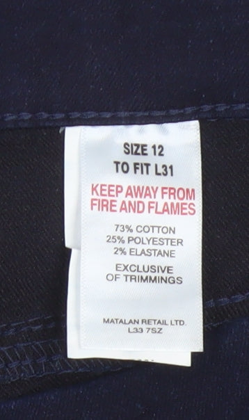Papaya Women’s Blue Size 12 L31 Stretch Slim Jegging Jeans
