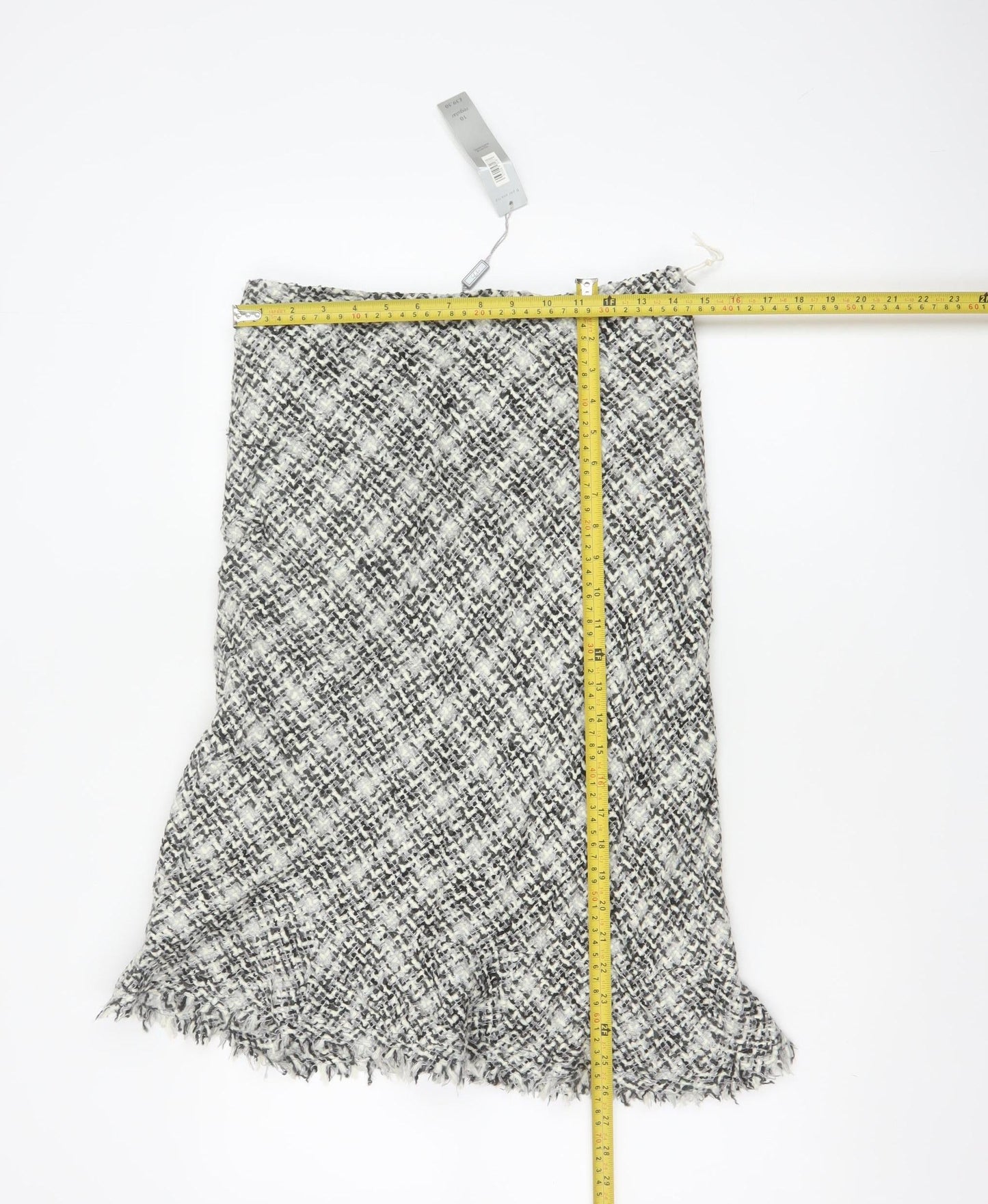 Per Una Women Grey Tweed Trumpet Knee Length Skirt UK 10 NWT