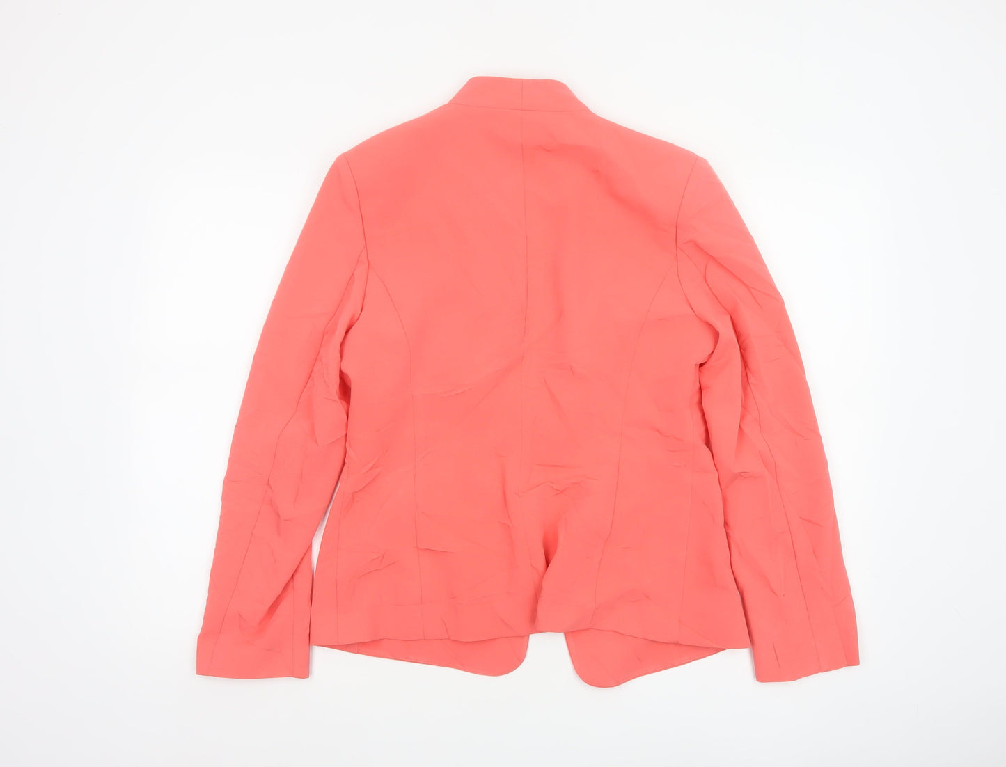Marks & Spencer Women Pink UK 12 Open Front Stretch Blazer Workwear