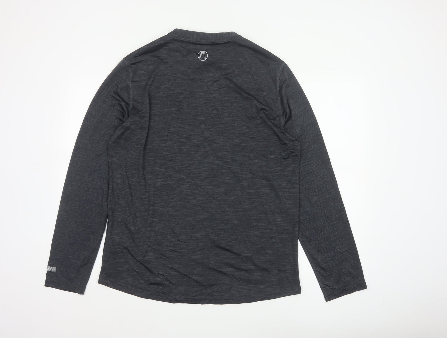 Marks and Spencer Men Grey XL Active Long Sleeve Henley T-Shirt