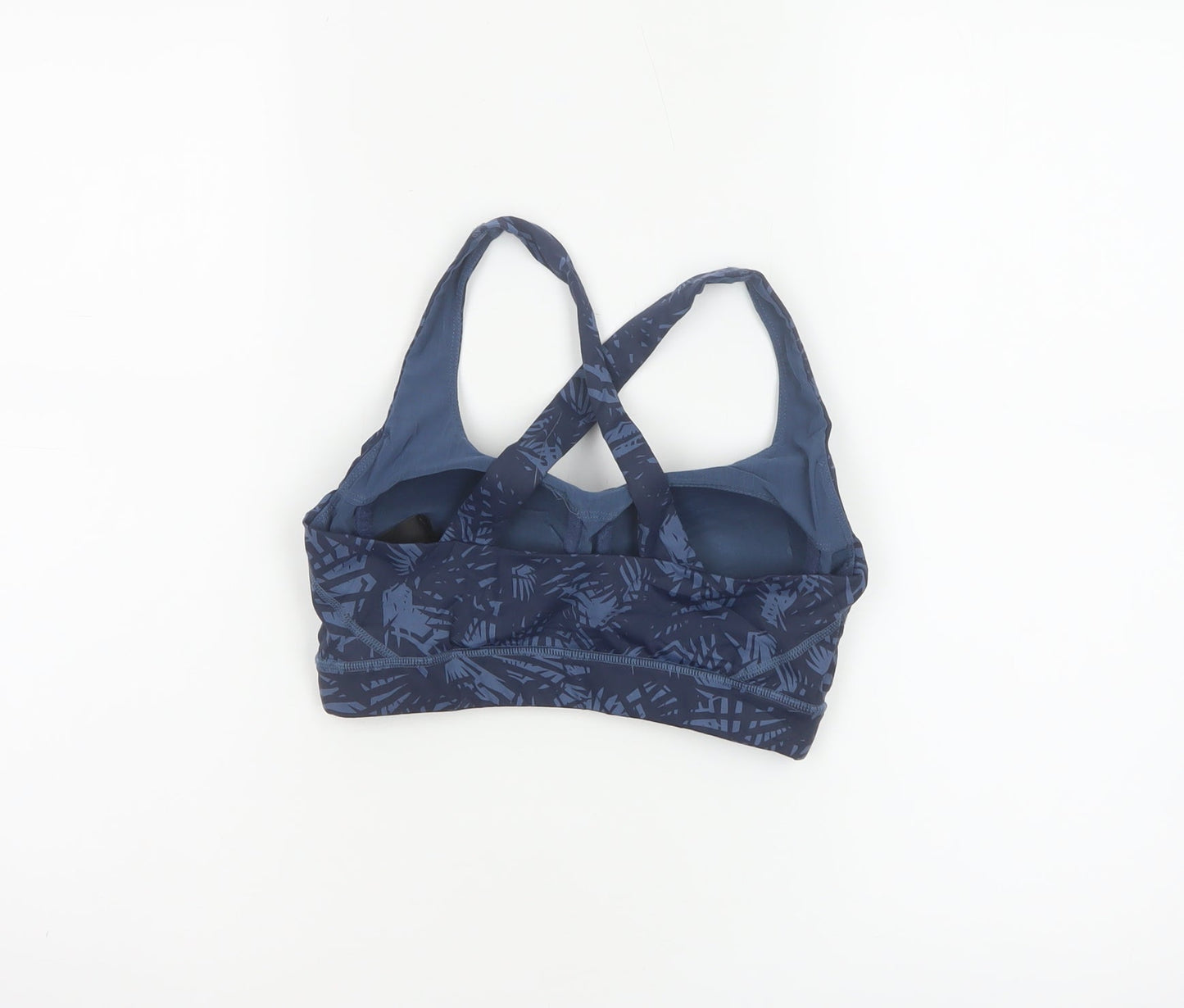 USA Pro Women’s Blue Geometric Crossback Sports Bra UK 10 Medium Support