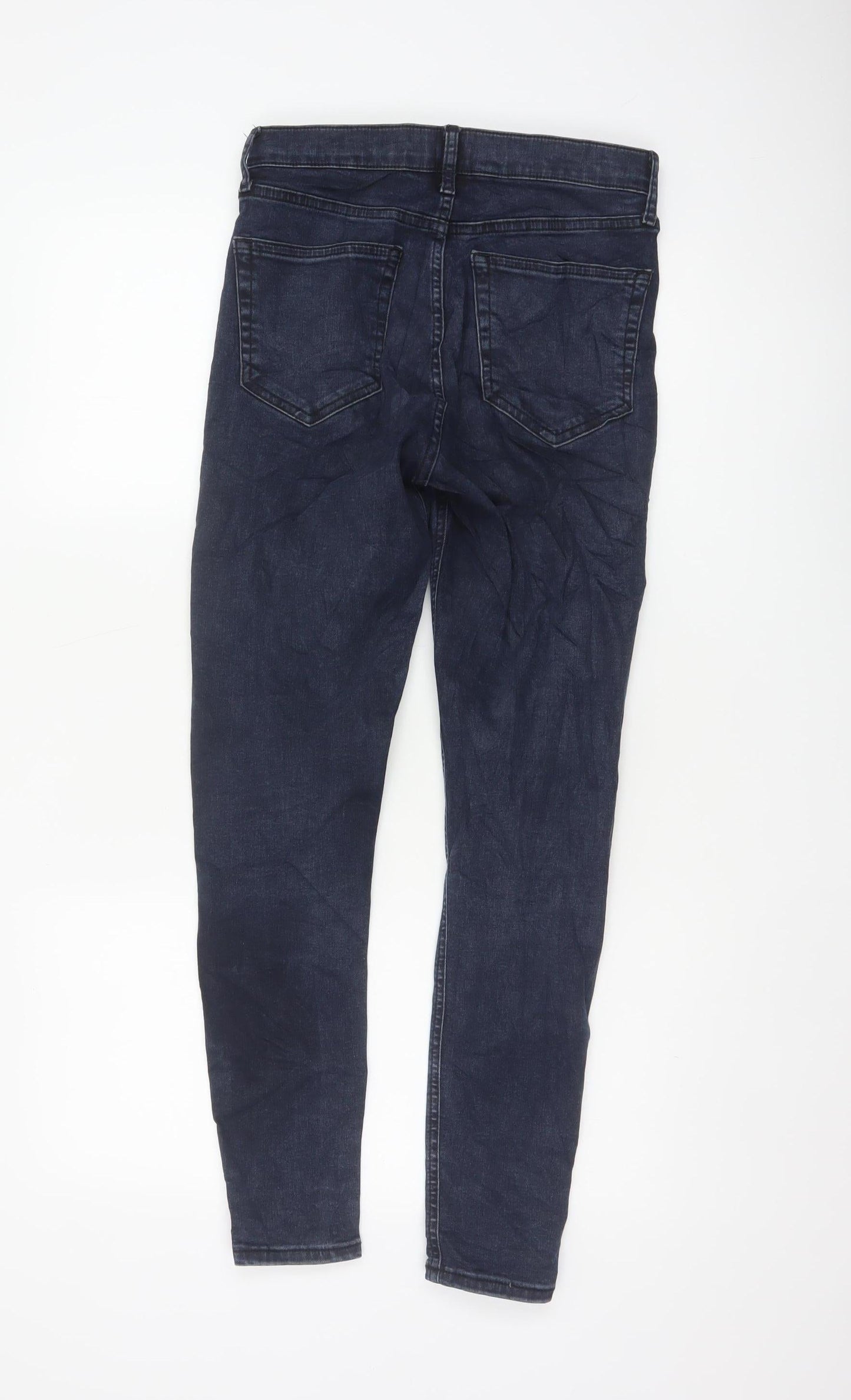 Topshop Women's Blue UK 10 Jamie High Rise Skinny Jeans W28 L32