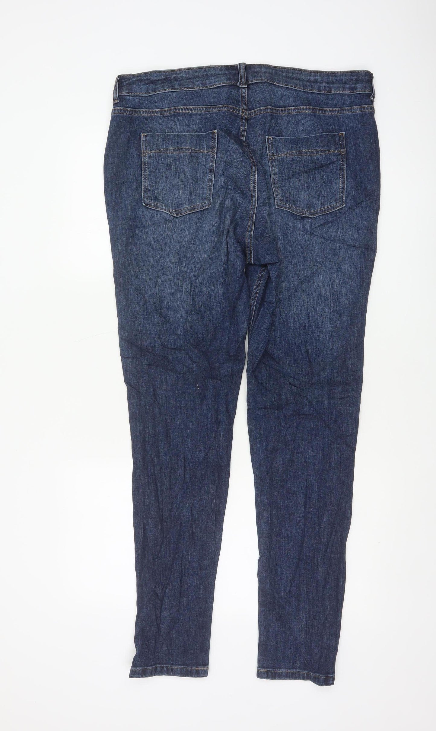 Marks and Spencer Women Blue UK 16 Skinny Mid Rise Stretch Jeans