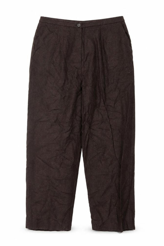Eastex Women’s Brown Wool Blend Tapered Tailored Trousers UK 18