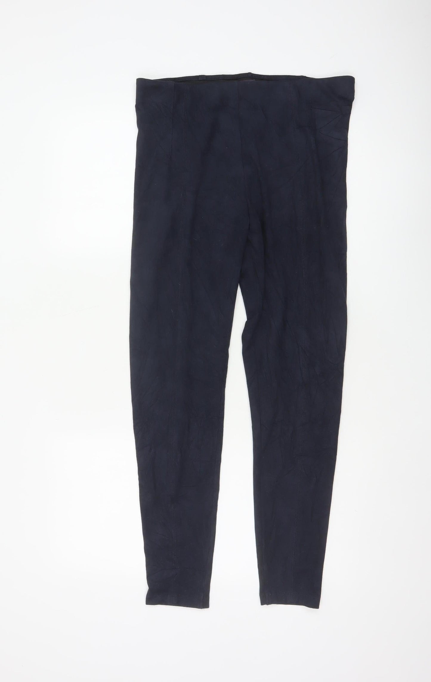 M&S Women’s Navy Blue Size 14 Stretch Skinny Leggings Regular