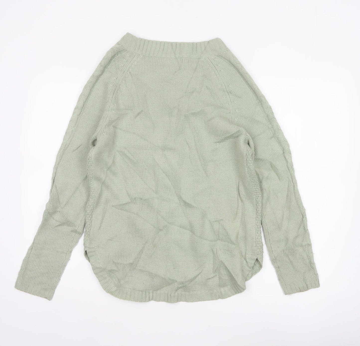Damart Women’s Sage Green M Cable-Knit Thermal Pullover Jumper