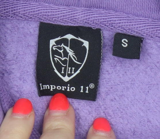 Emporio 11 Women Purple S Full Zip Hooded Fleece Hoodie