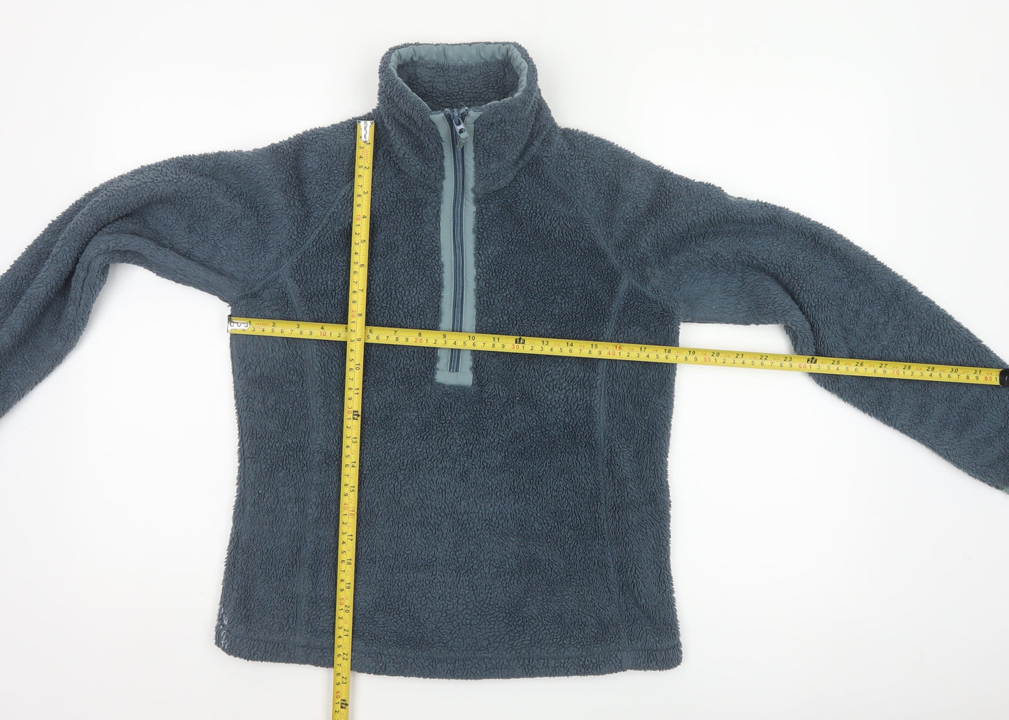 Craghoppers Women Grey UK 10 1/4 Zip Fleece Pullover Sweatshirt