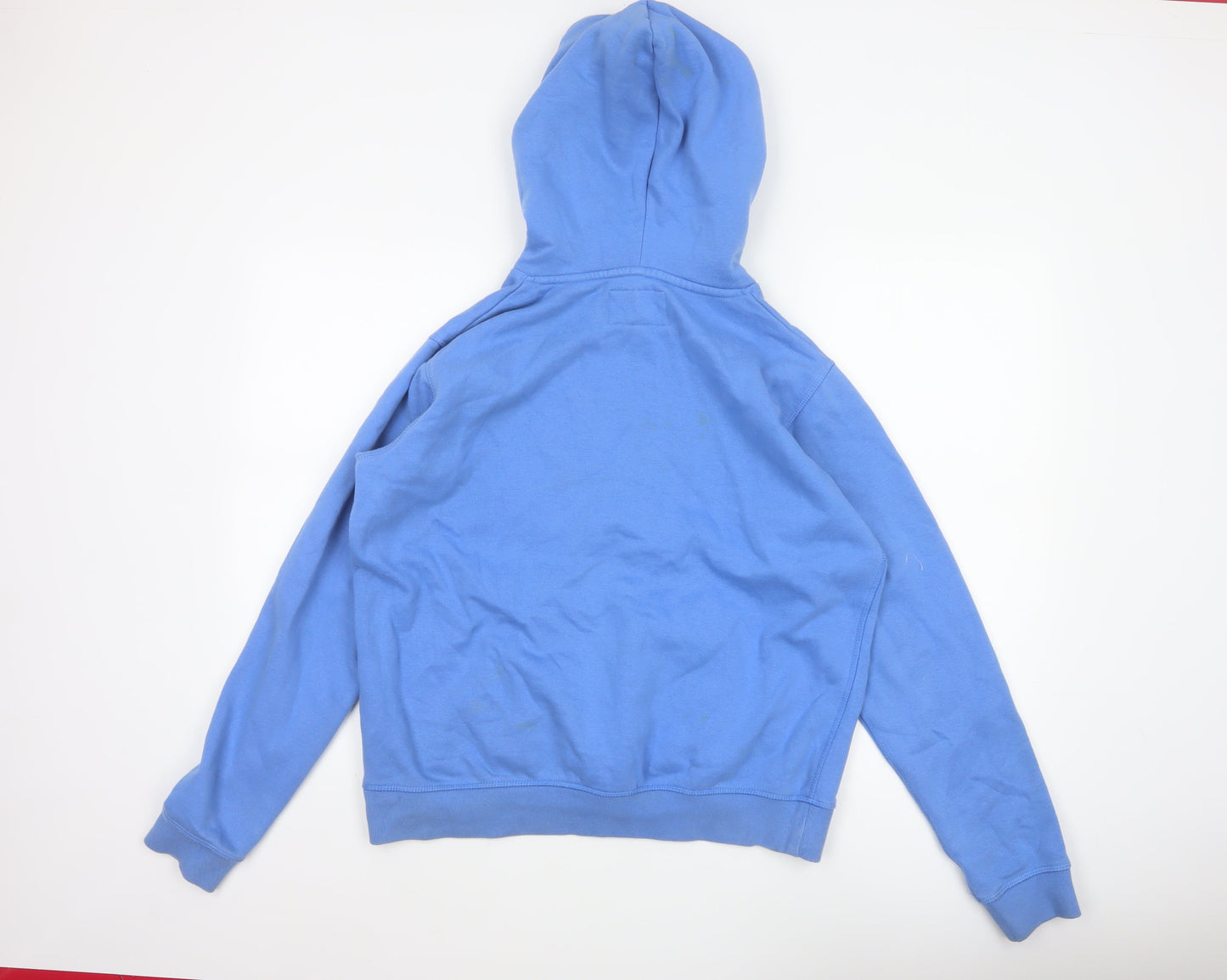 Jack Wills Women's Blue UK 12 Pullover Hoodie Logo Pockets