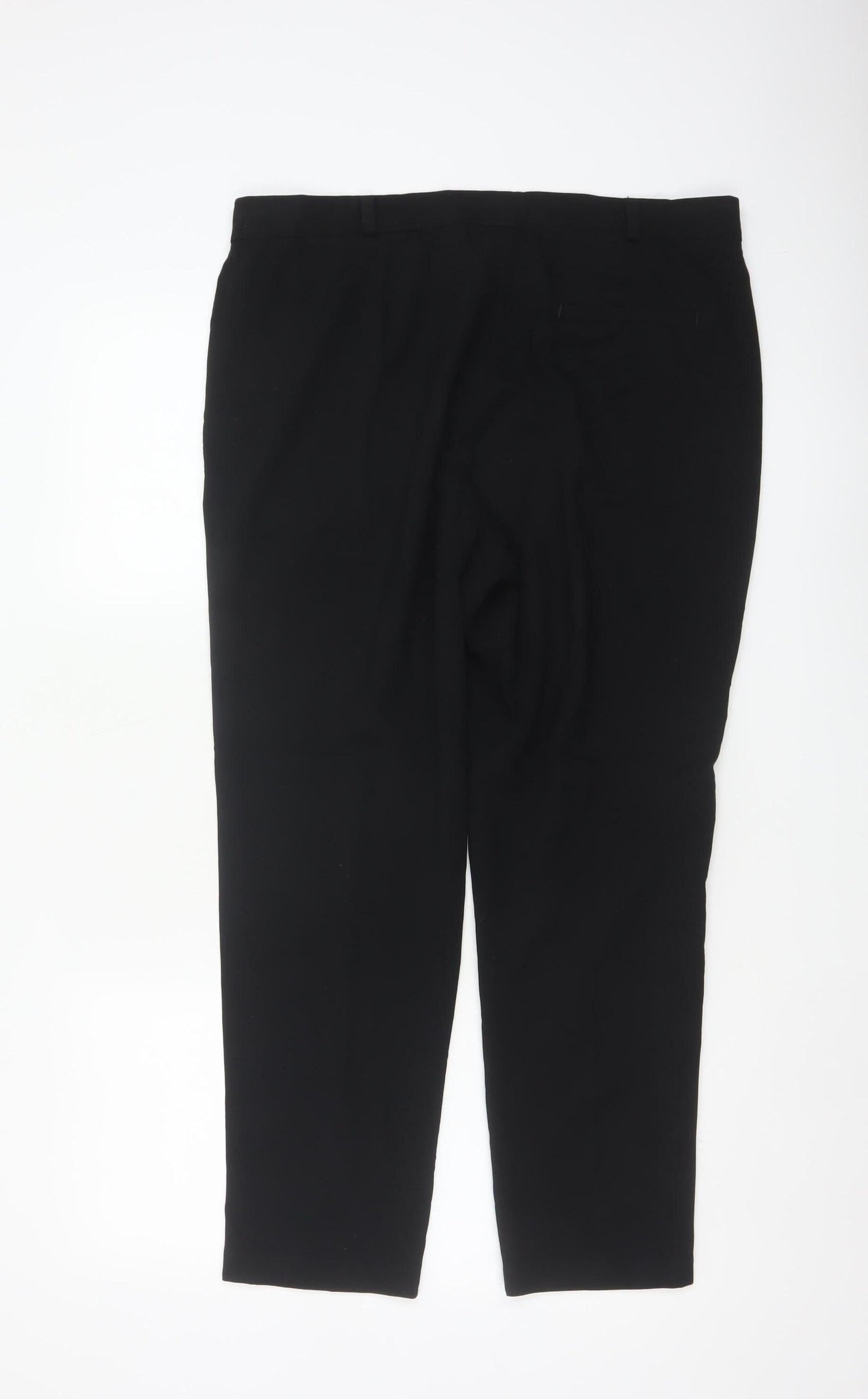 Marks & Spencer Women Black UK 14 Straight Tailored Work Trousers