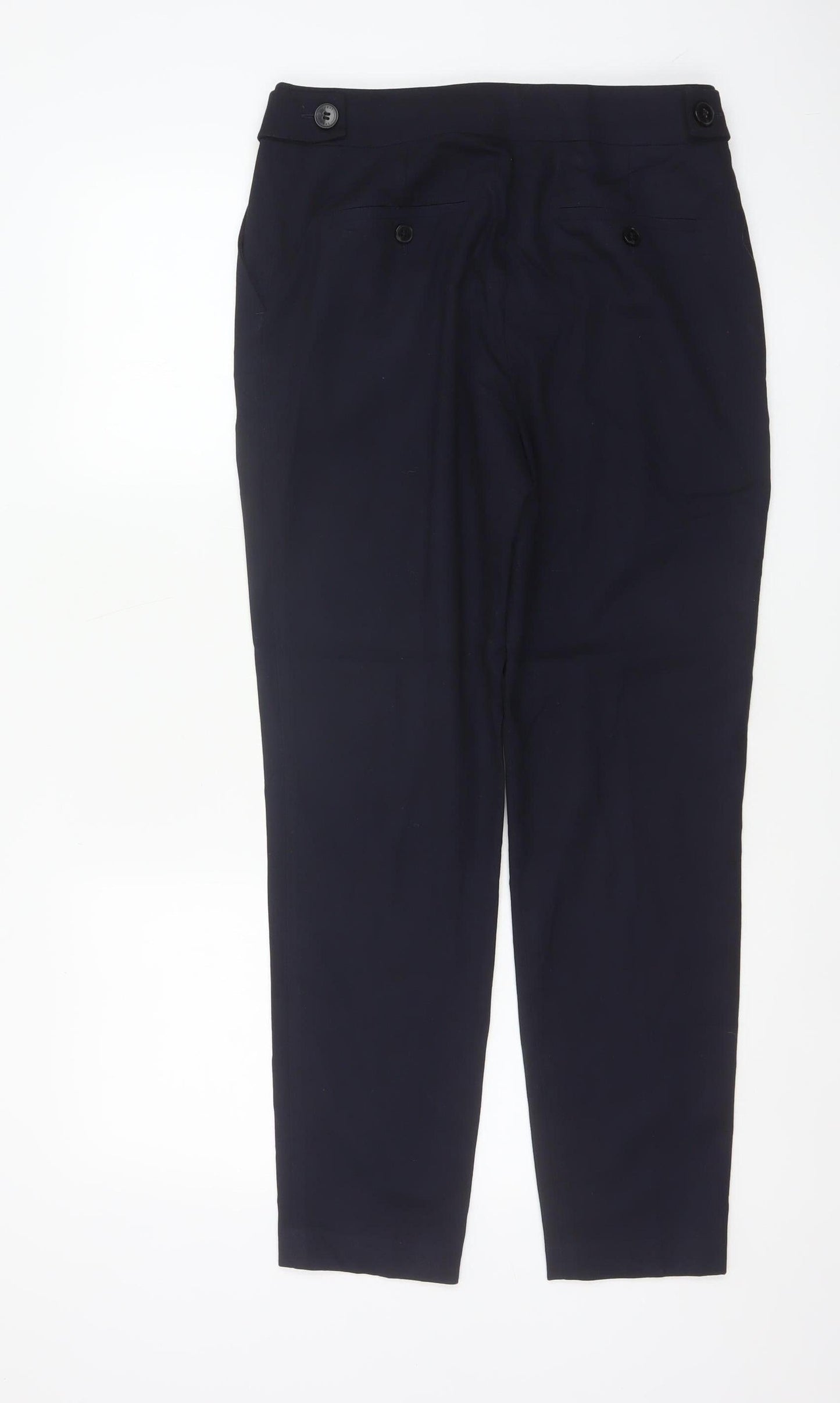 Next Women Black UK 8 Tall Tapered Work Dress Trousers Pockets