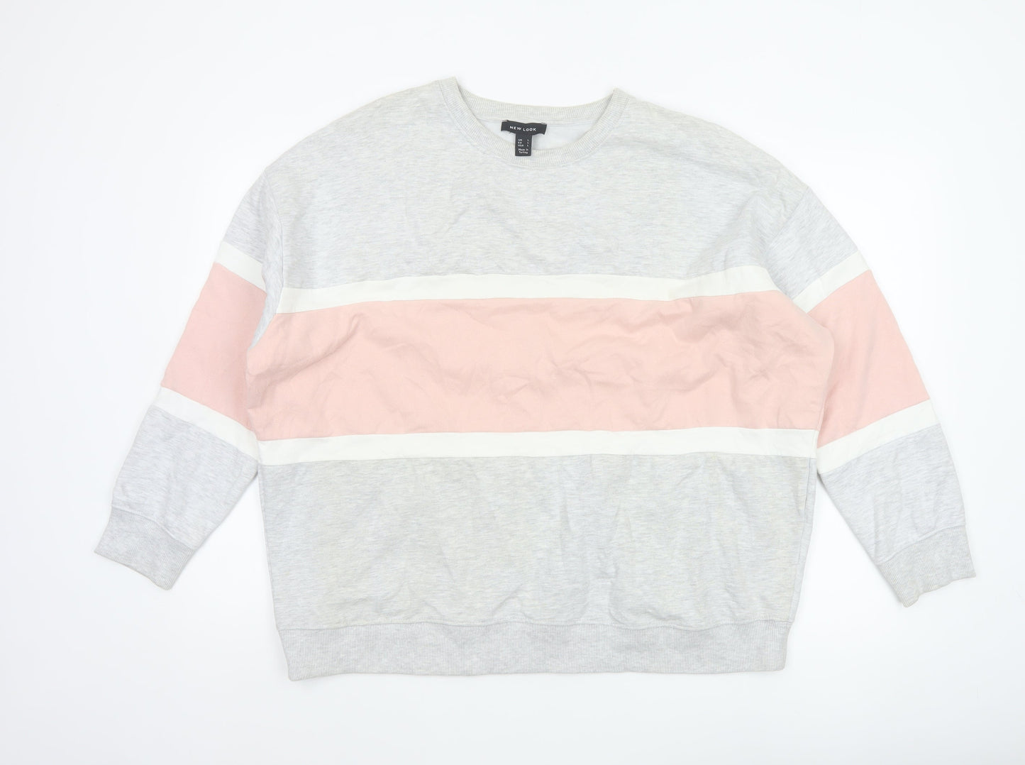 New Look Women’s Multicoloured Colourblock Fleece Sweatshirt Size L