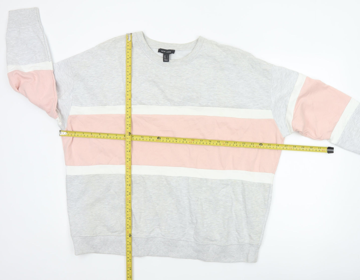 New Look Women’s Multicoloured Colourblock Fleece Sweatshirt Size L