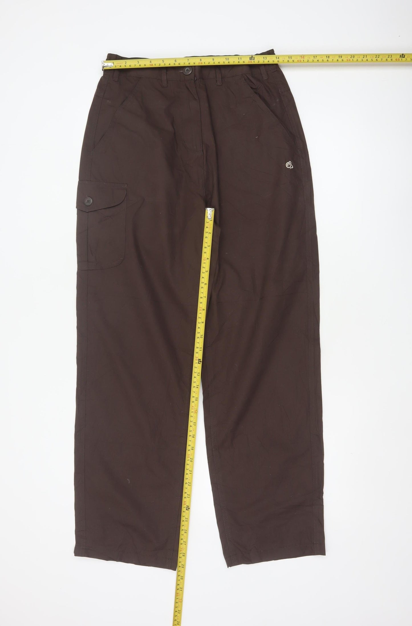 Craghoppers Women’s Brown UK 12 Regular Cargo Tapered Trousers