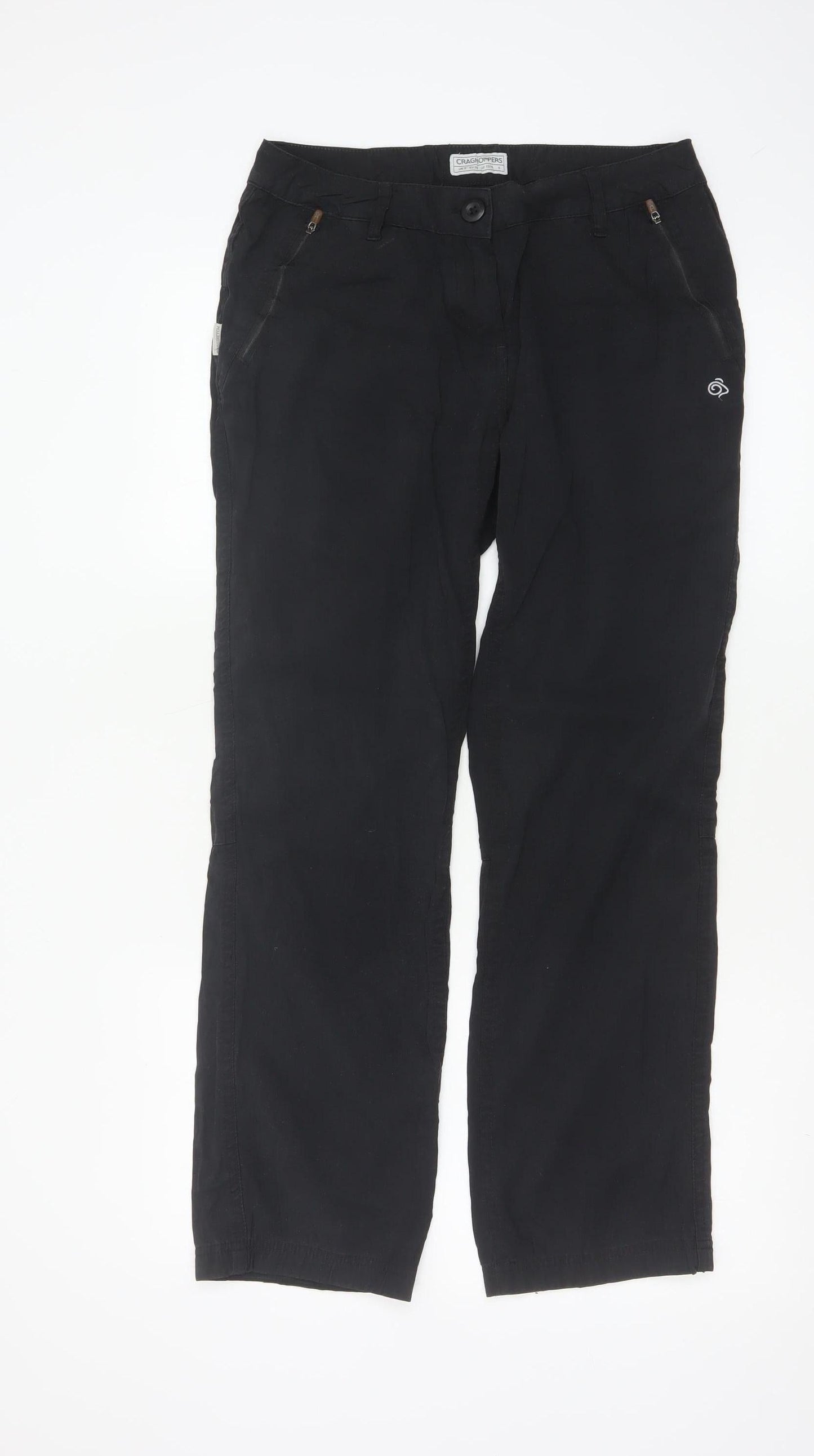 Craghoppers Women’s Black UK 8 Straight Outdoor Walking Trousers