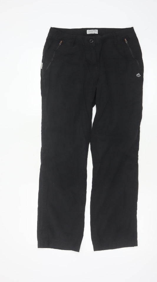 Craghoppers Women’s Black UK 8 Straight Outdoor Walking Trousers