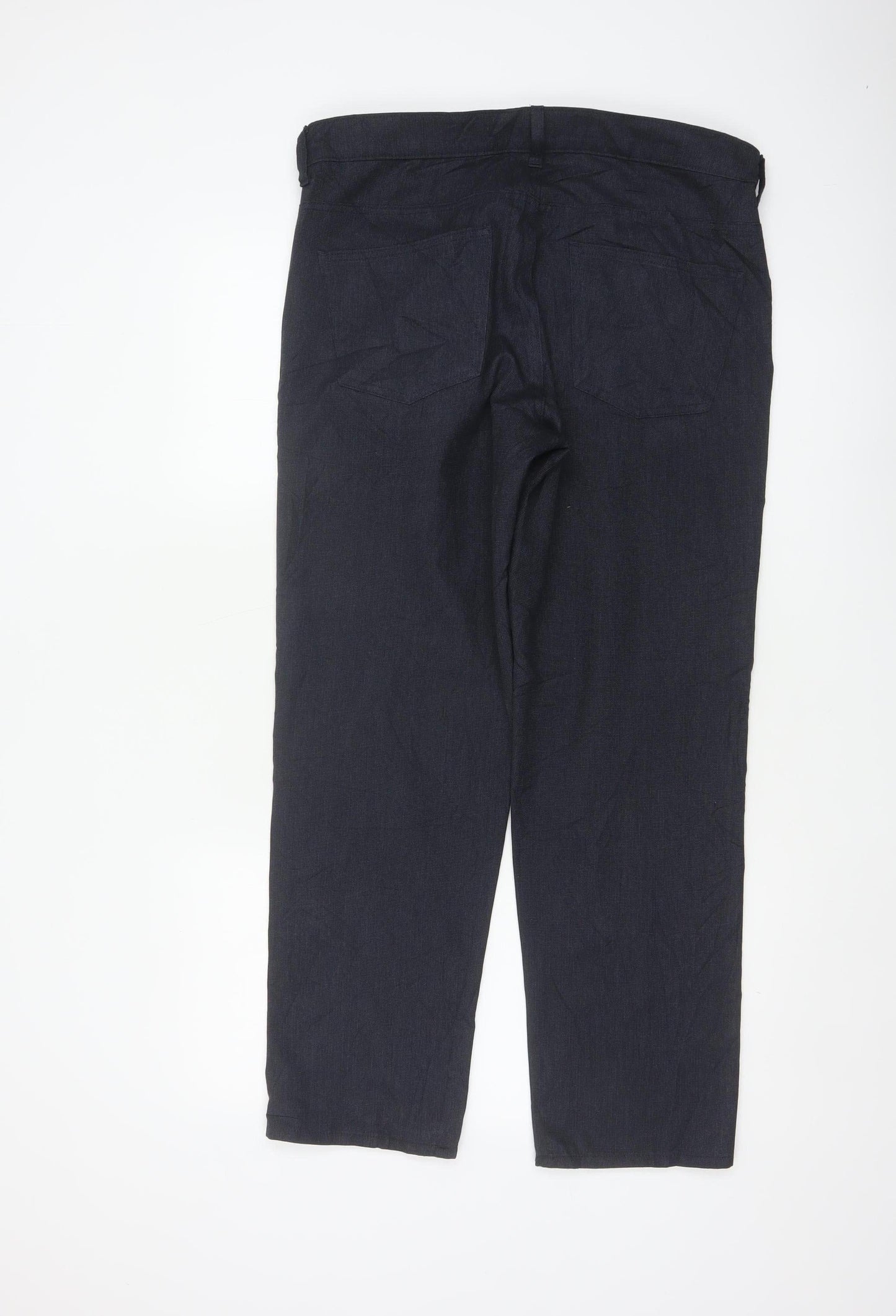 Marks & Spencer Men's Blue 34in 29in Straight Trousers