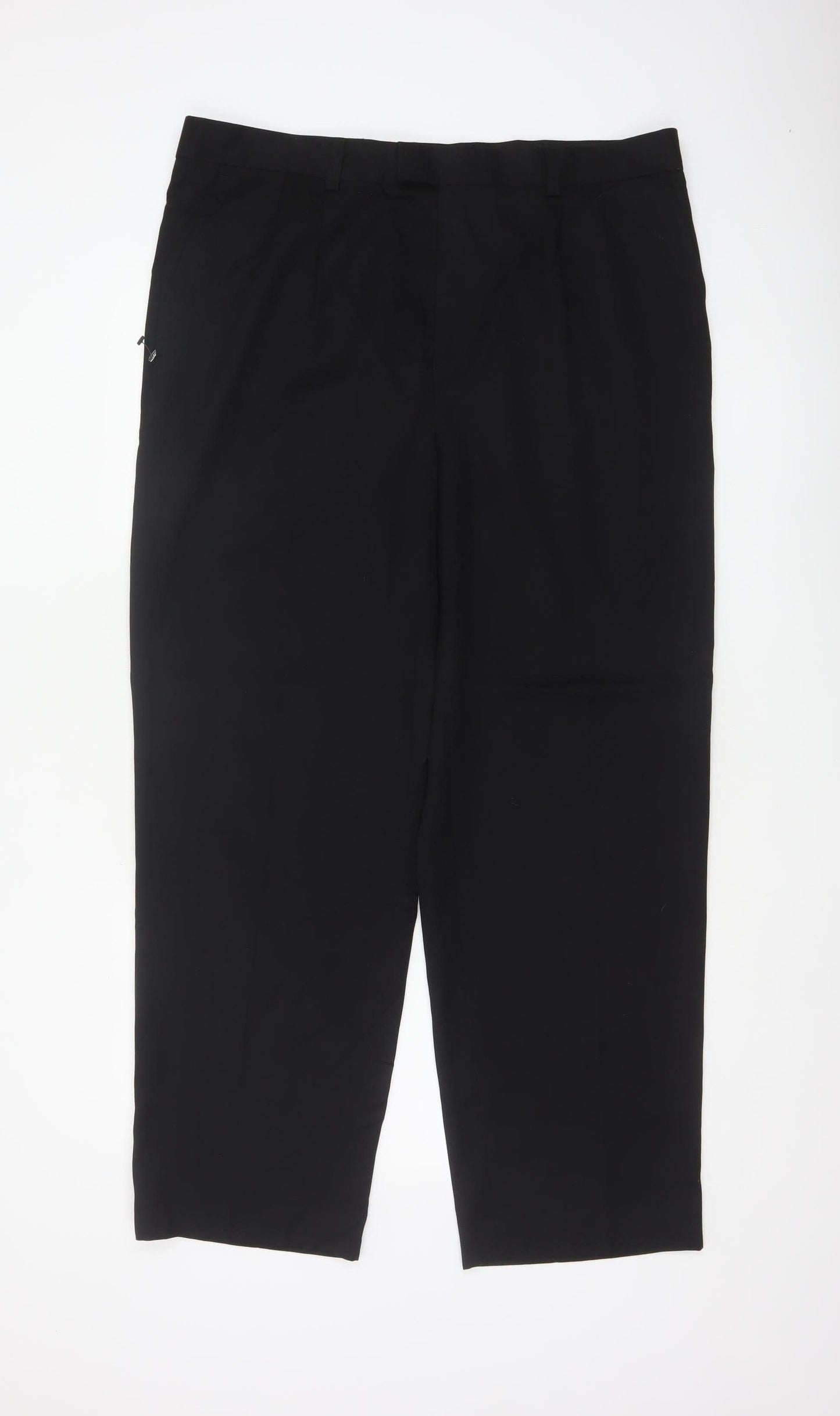 Burton Men's Black 38S Straight Dress Trousers Formal Workwear