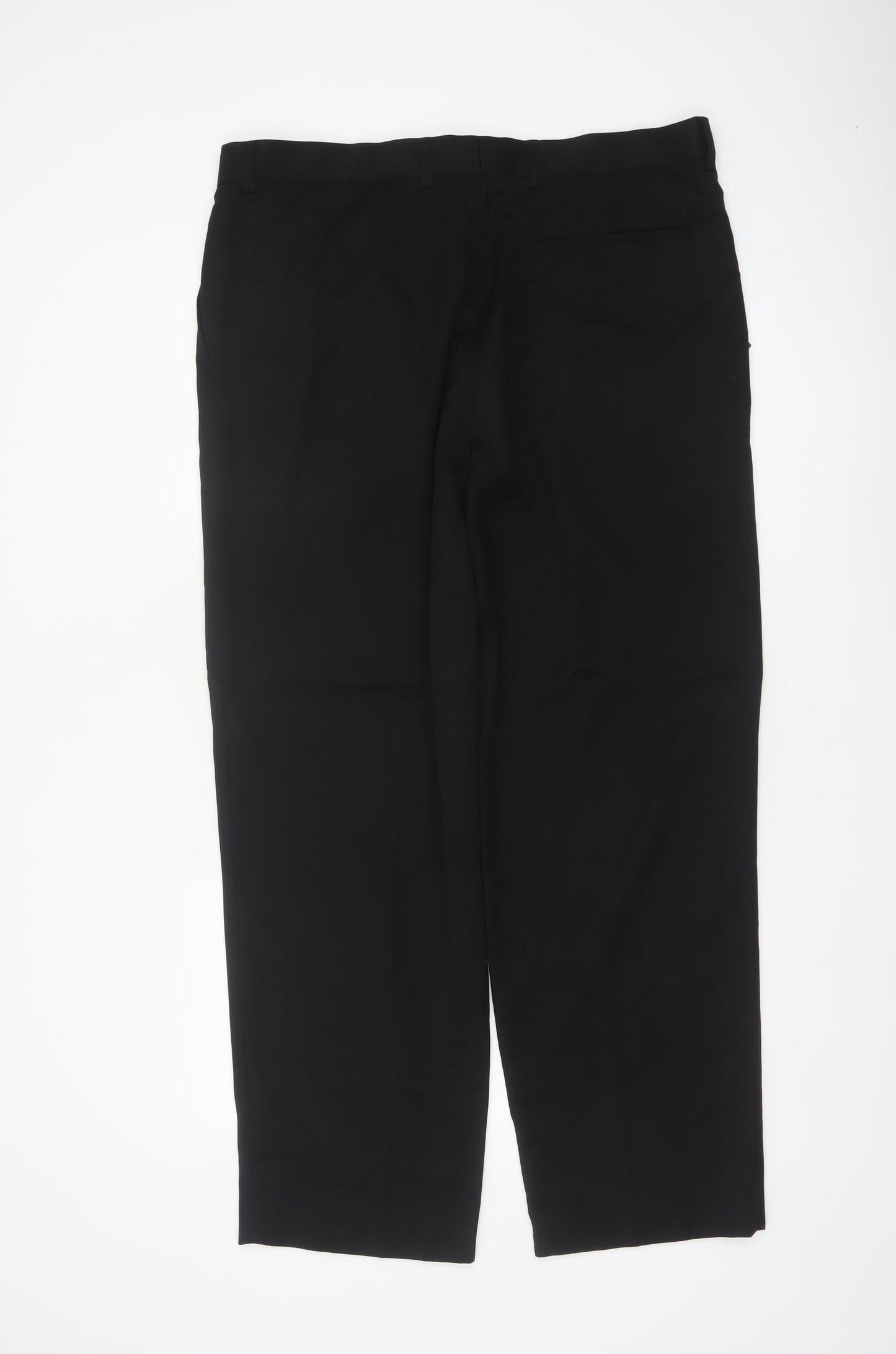 Burton Men's Black 38S Straight Dress Trousers Formal Workwear