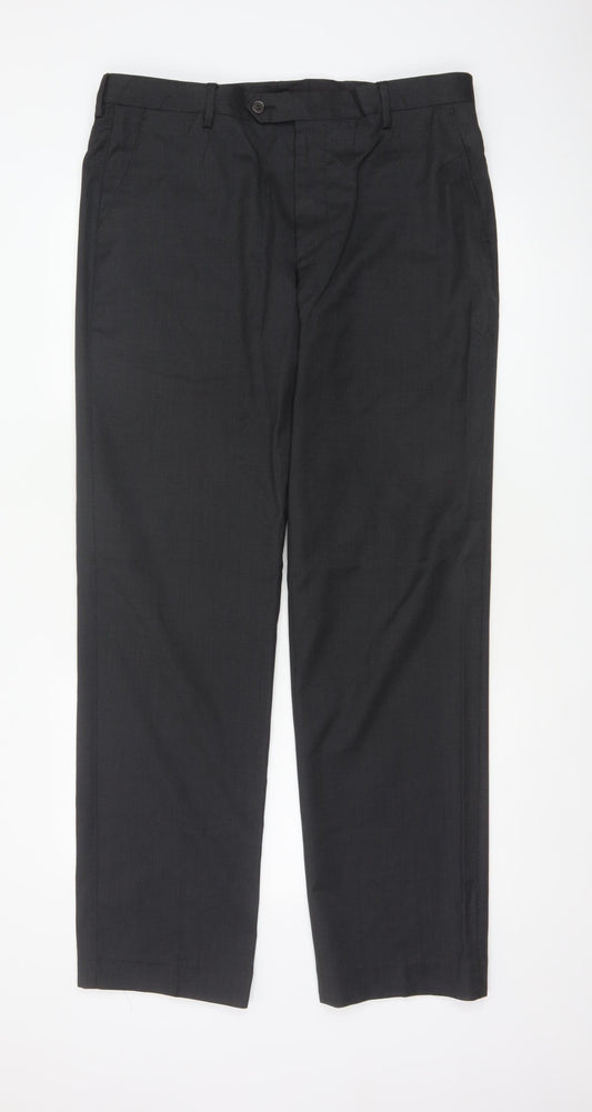Paul Smith Men Grey Size 30 Wool Straight Dress Trousers Made in Italy