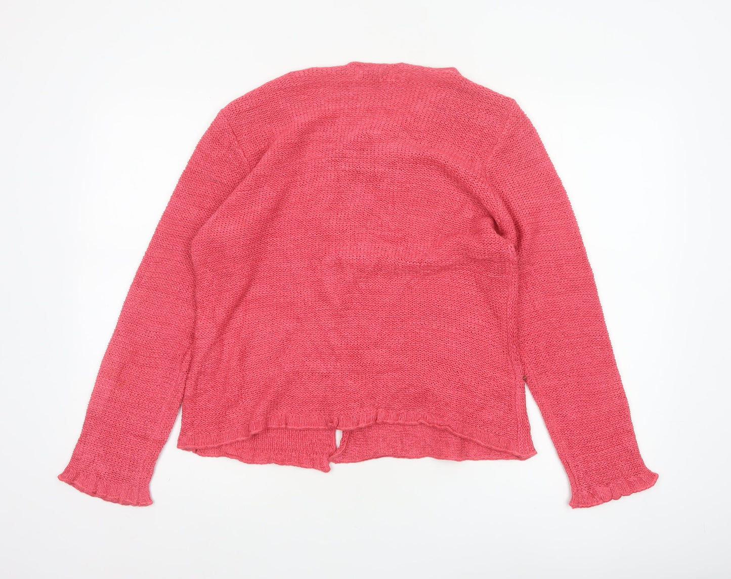 The Stock Shop Women’s Pink L Knit Button Cardigan Long Sleeve