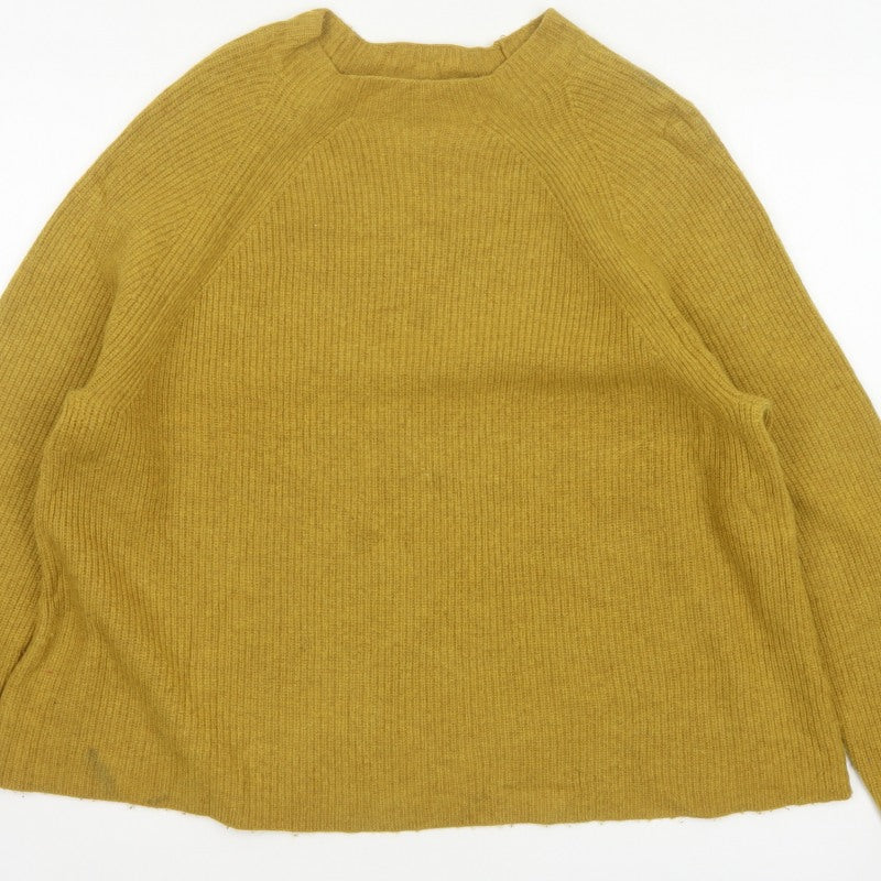 Seasalt Cornwall Women’s Yellow Rib Knit Crew Neck Jumper UK 18
