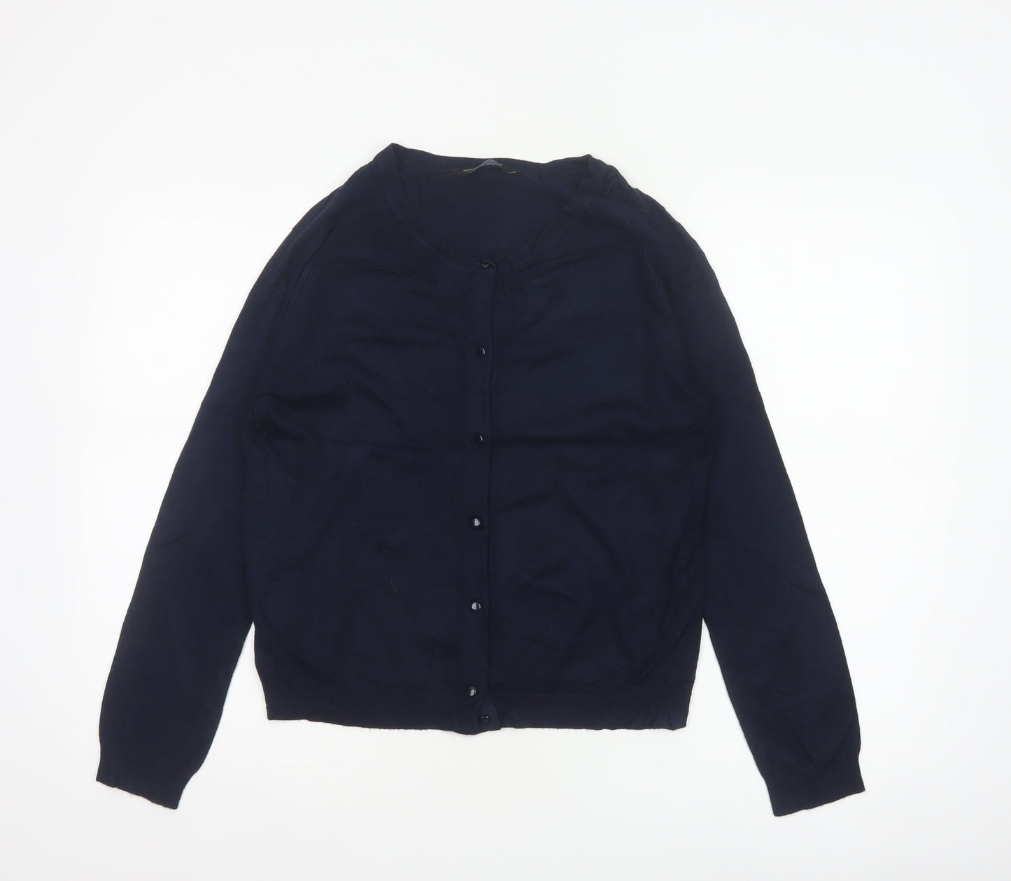 Dorothy Perkins Women Blue UK 12 Button Front Long Sleeve Cardigan