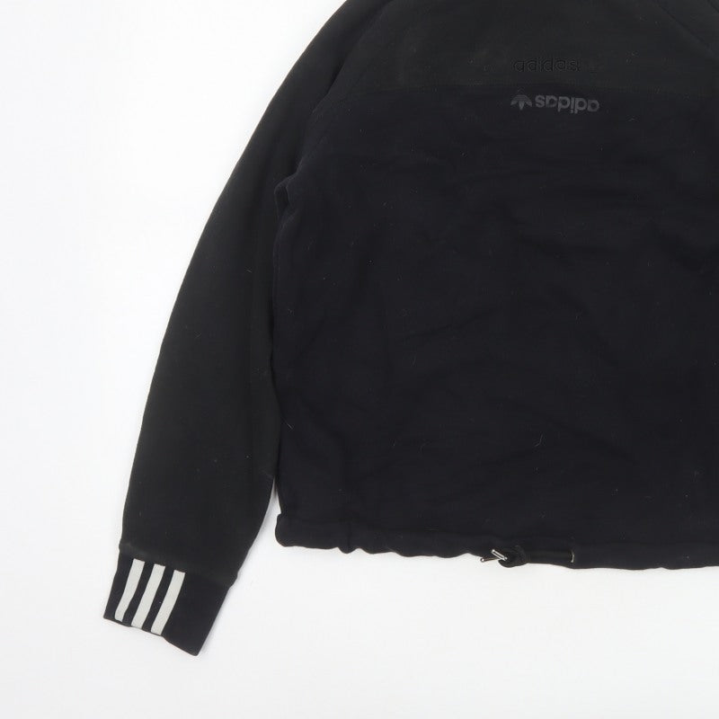 Adidas Women’s Black UK 4 Pullover Fleece High Neck Sweatshirt