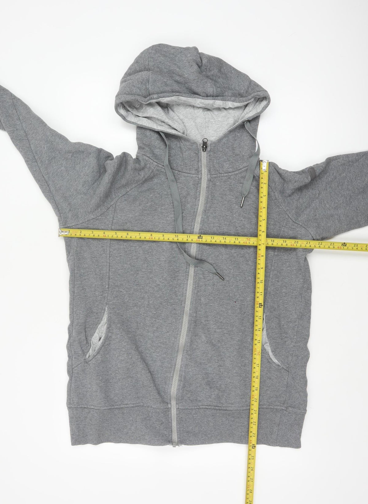 Seraphine Women Grey Medium Full Zip Hooded Maternity Fleece Hoodie