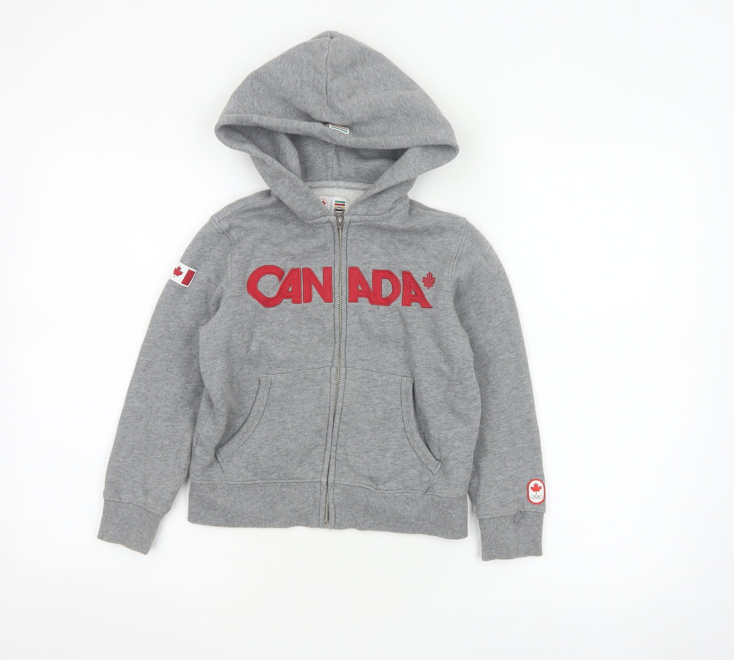 Hudson's Bay Boys Grey 5 Years Canada Olympic Full Zip Hoodie