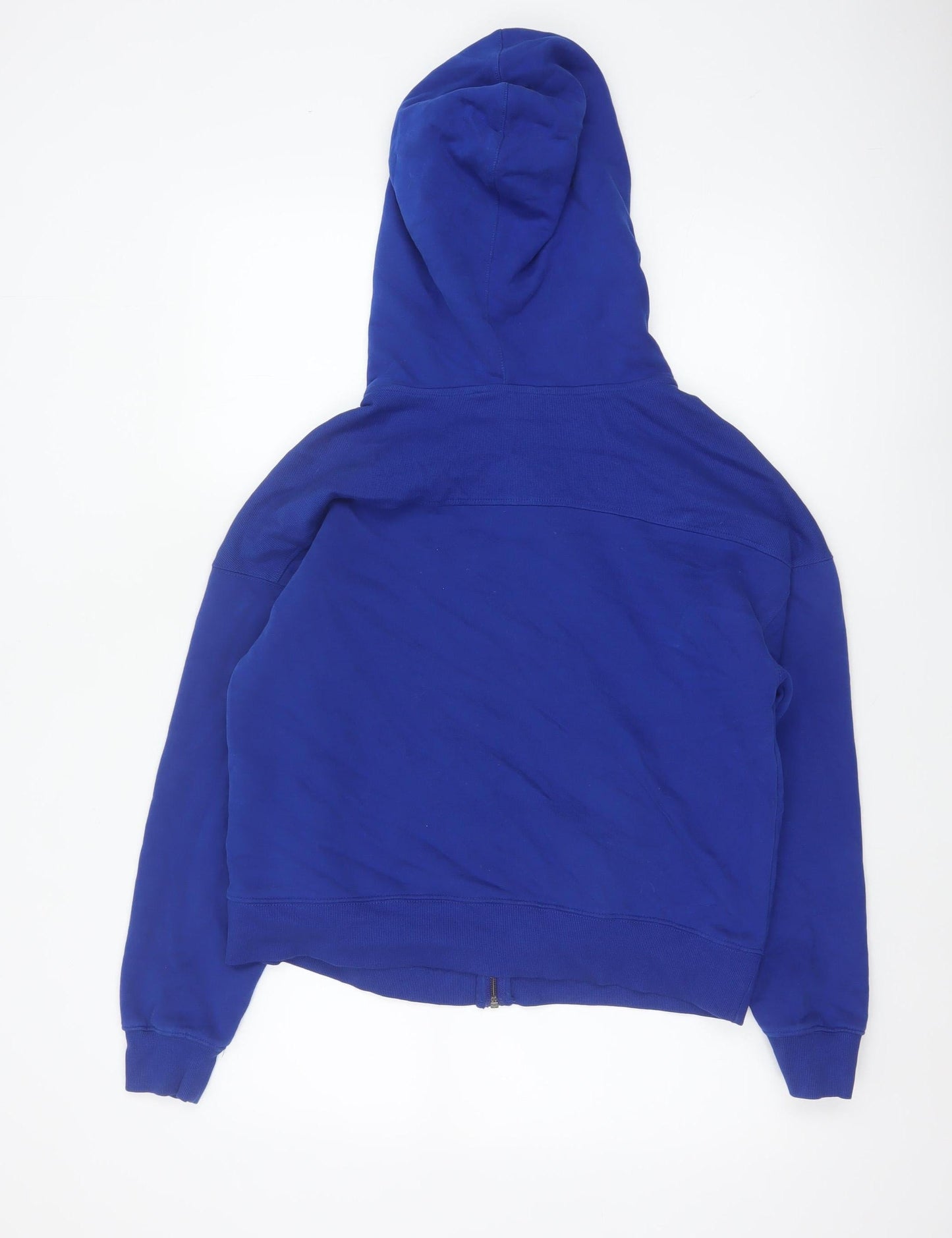 Next Men Blue M Full Zip Hooded Fleece Hoodie Drawstring Pockets