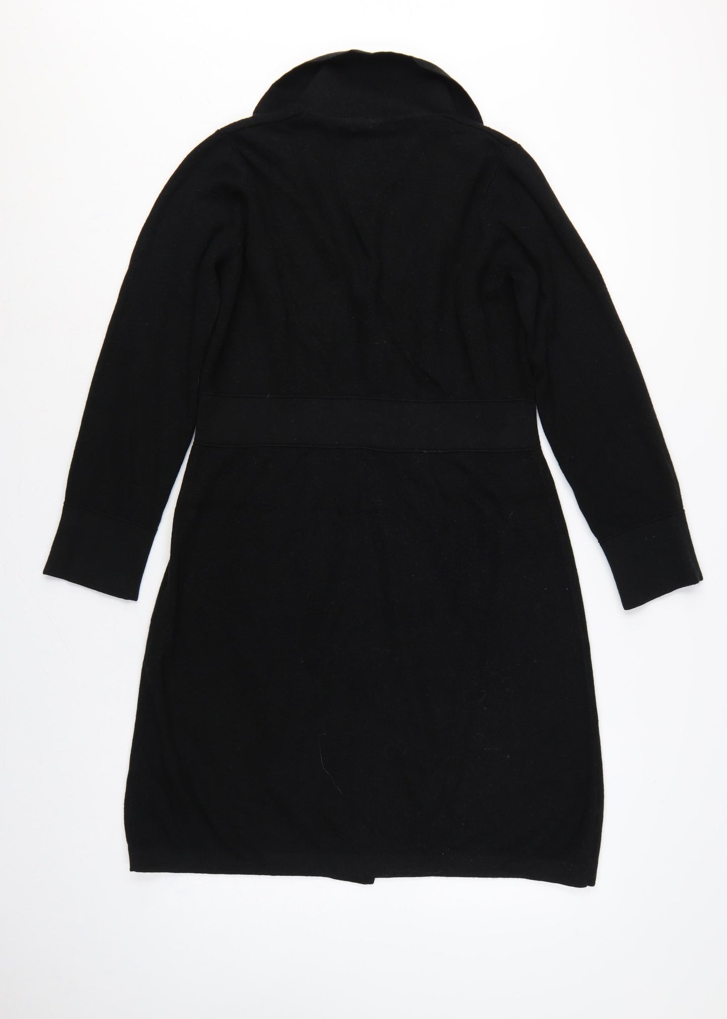 Marks & Spencer Autograph Women Black UK 14 Long Knit Button Cardigan