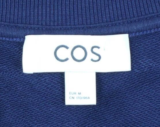 COS Women’s Blue M Pullover Crew Neck Cotton Sweatshirt Long Sleeve