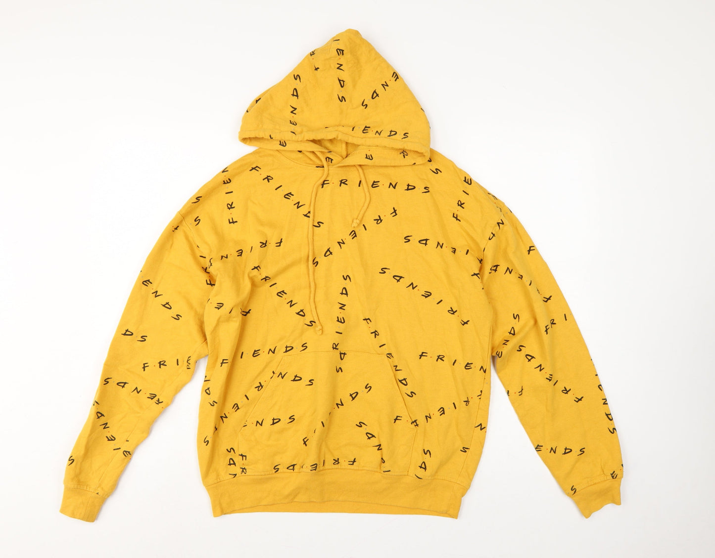 Friends TV Series Women’s Yellow Logo Hoodie M Cotton Blend