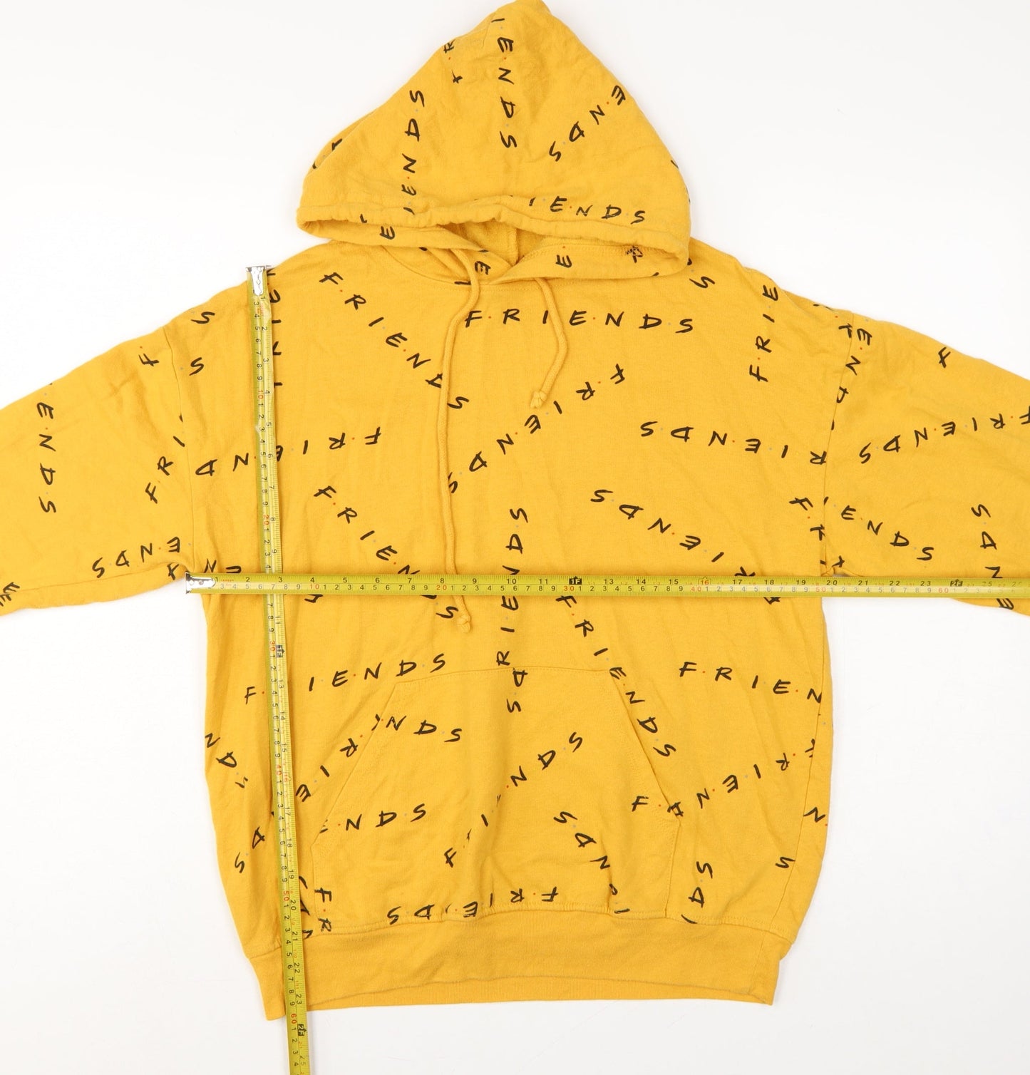 Friends TV Series Women’s Yellow Logo Hoodie M Cotton Blend