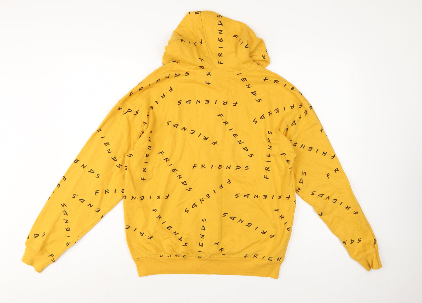 Friends TV Series Women’s Yellow Logo Hoodie M Cotton Blend