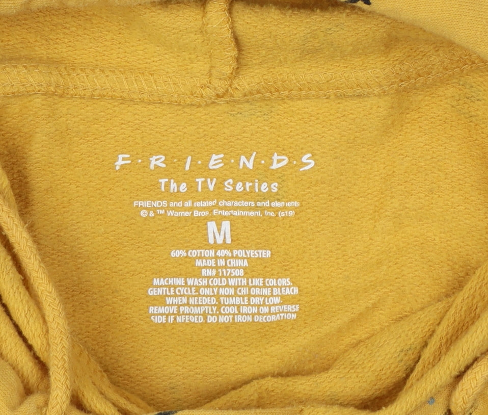 Friends TV Series Women’s Yellow Logo Hoodie M Cotton Blend