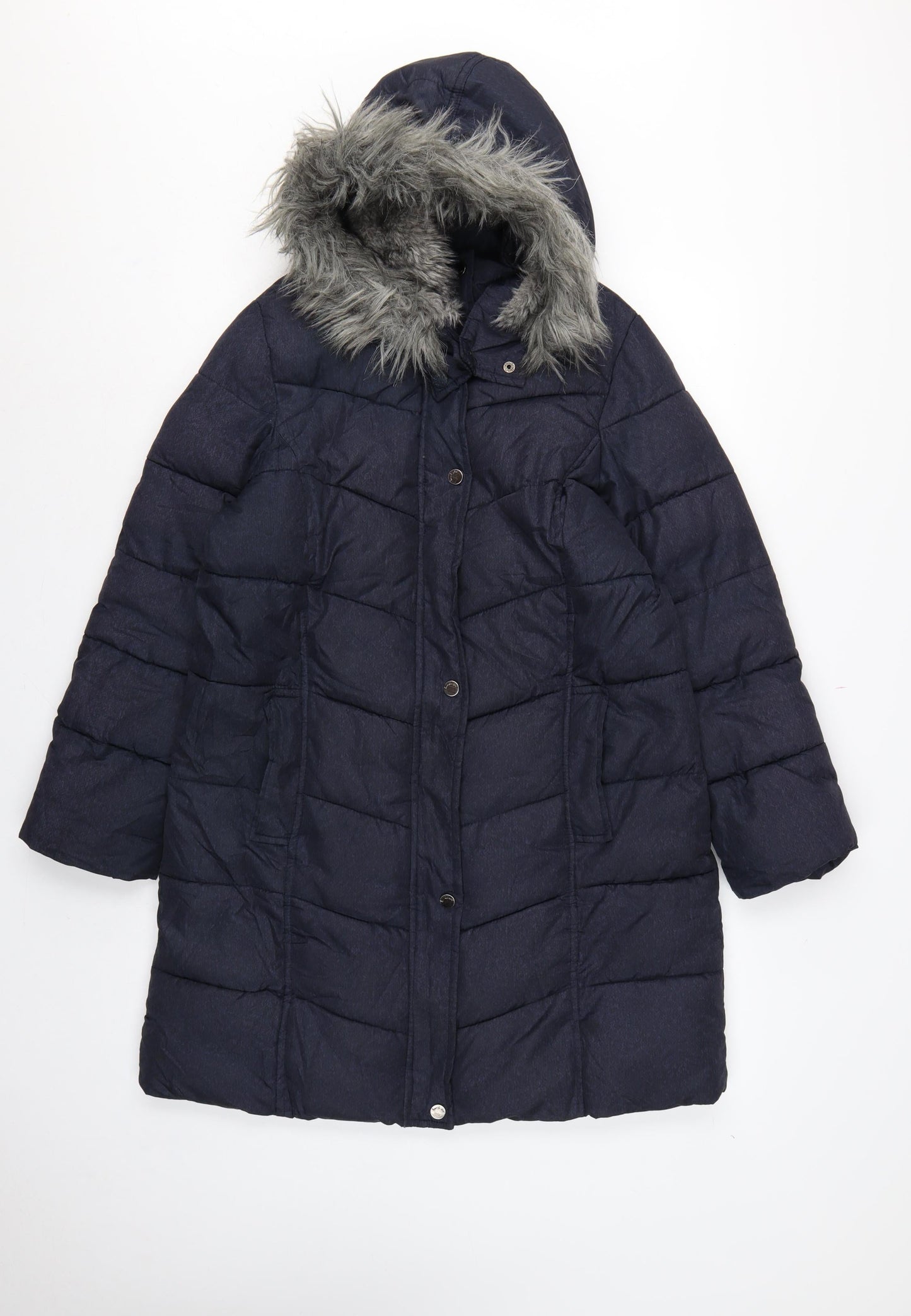 Principles Petite Ben de Lisi Women Blue UK 10 Puffer Parka Coat