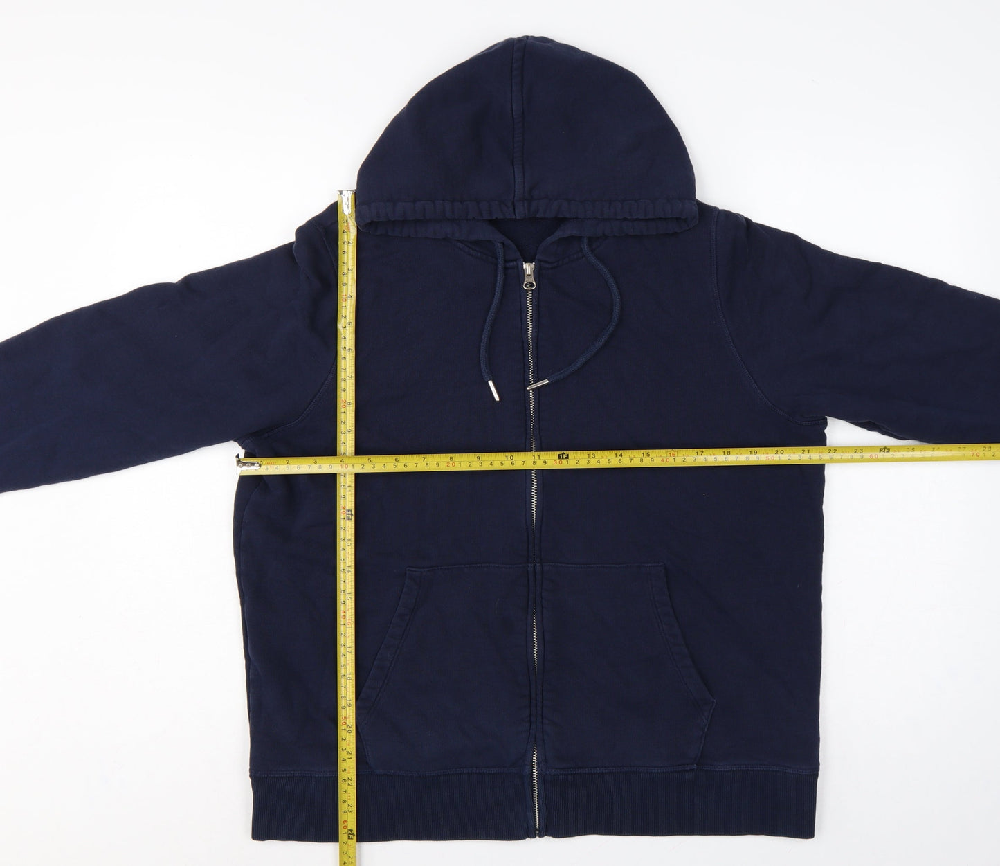 Marks and Spencer Women’s Navy Blue UK 16 Full Zip Hooded Cotton Hoodie