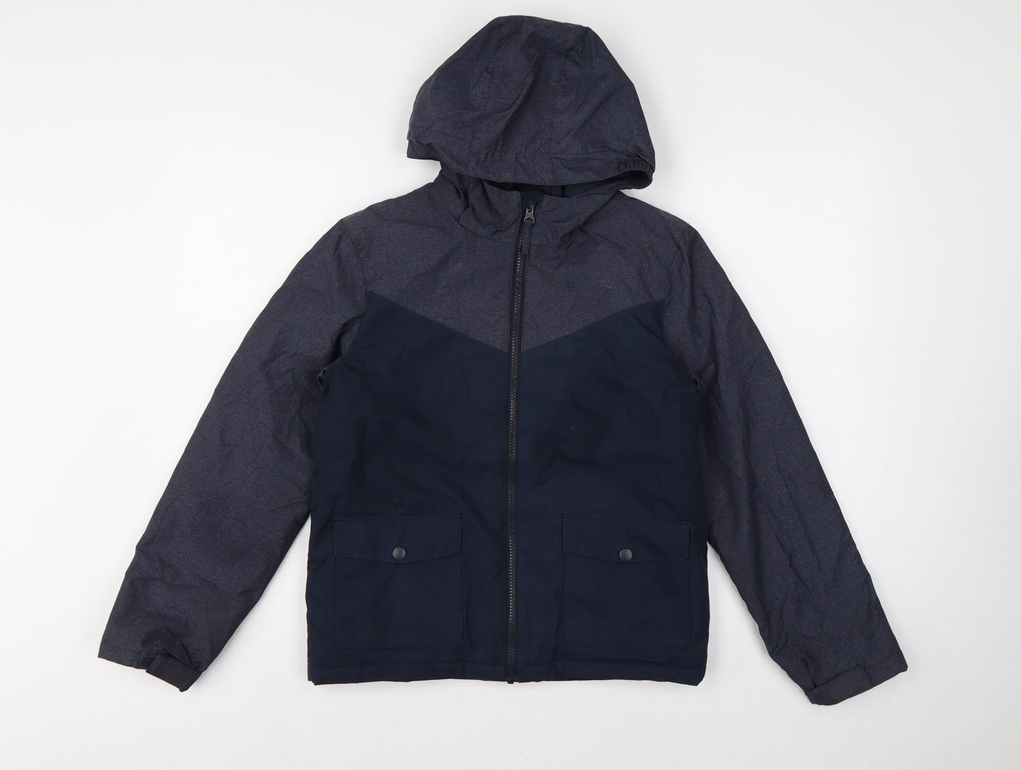 Mountain Warehouse Boys Blue 11-12 Padded Hooded Water Resistant Jacket