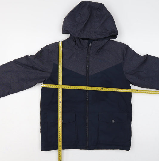 Mountain Warehouse Boys Blue 11-12 Padded Hooded Water Resistant Jacket