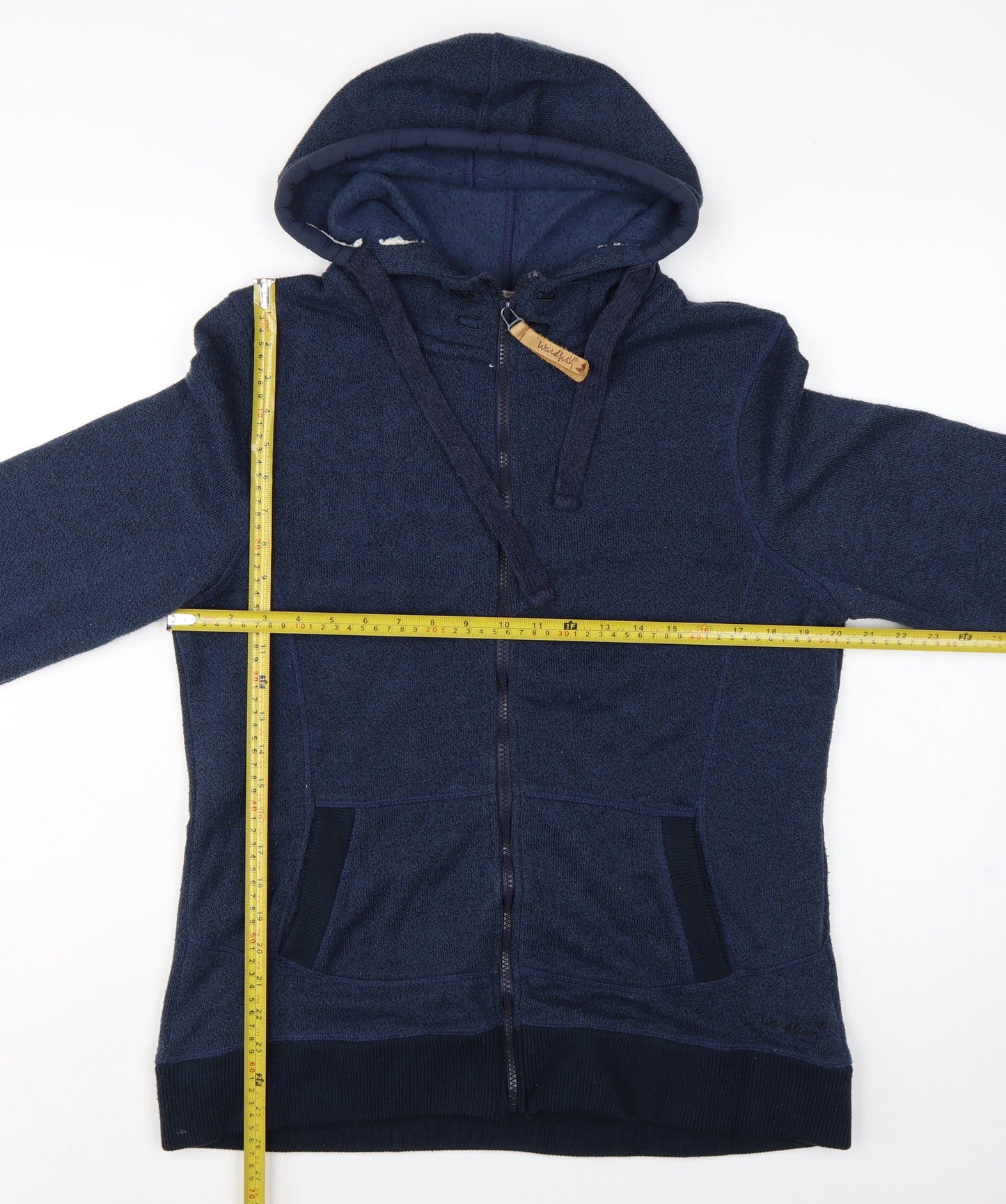 Weird Fish Unisex Adults Blue UK 14 Full Zip Fleece Hoodie