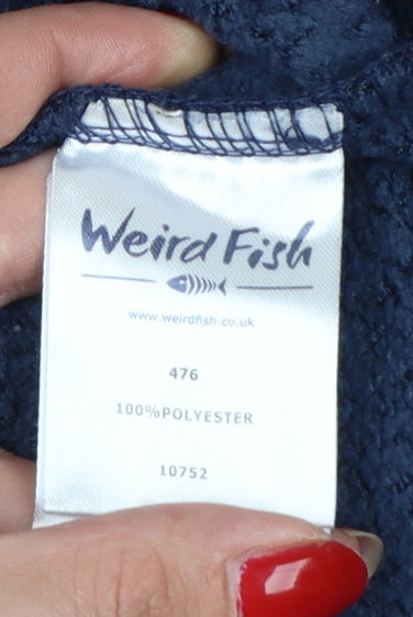 Weird Fish Unisex Adults Blue UK 14 Full Zip Fleece Hoodie