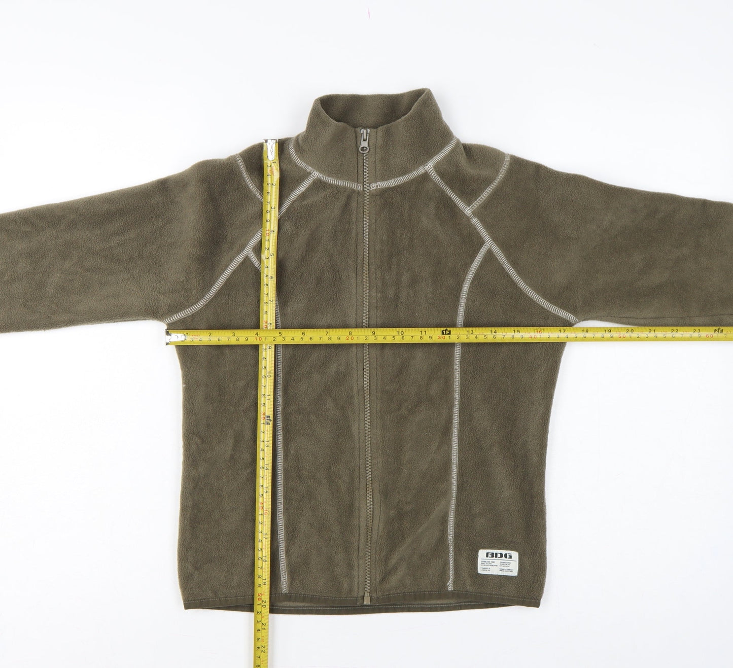 BDG Urban Outfitters Women Green S Fleece Full Zip Basic Jacket