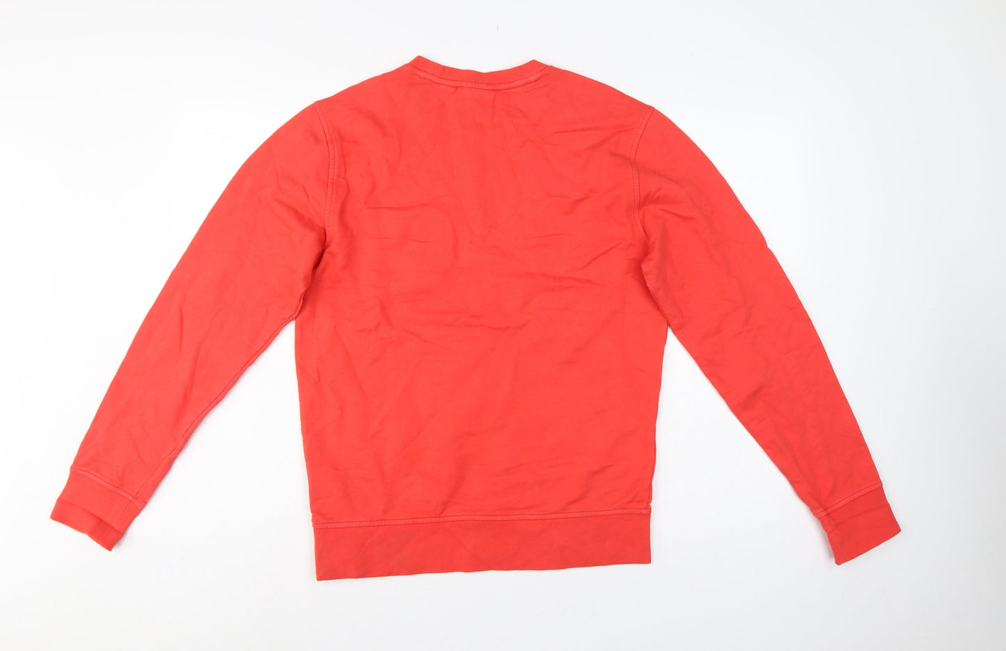 Timberland Men's Red S Pullover Sweatshirt Logo Pocket Cotton Blend
