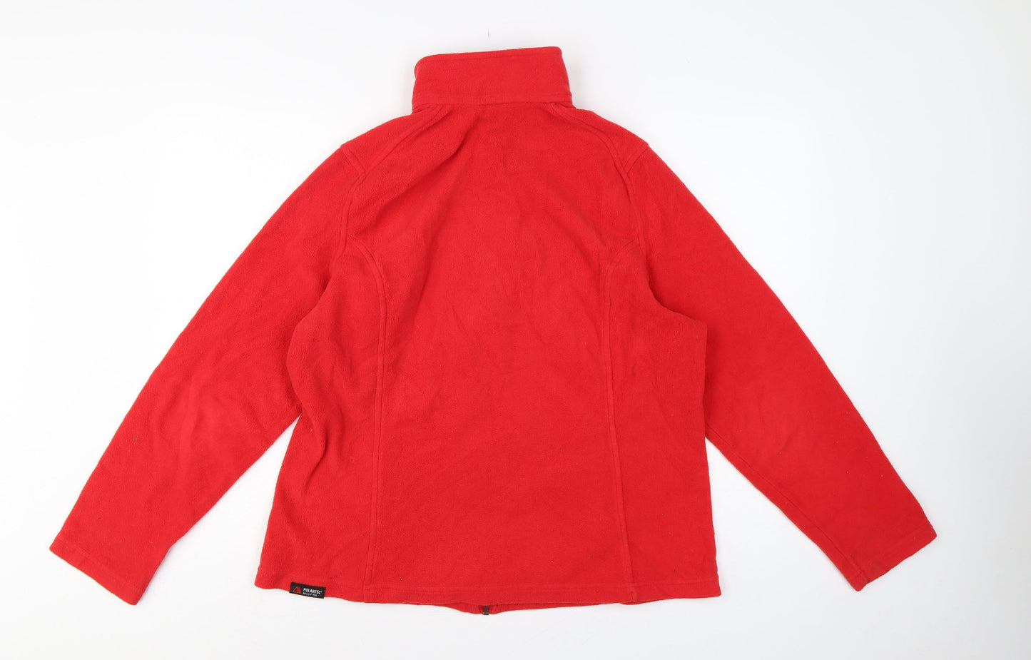 Lands' End Women Red L Fleece Full Zip Outdoor Jacket