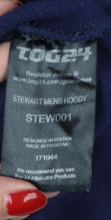 Tog Twenty Four Men’s Blue L Full Zip Hooded Fleece Logo Hoodie