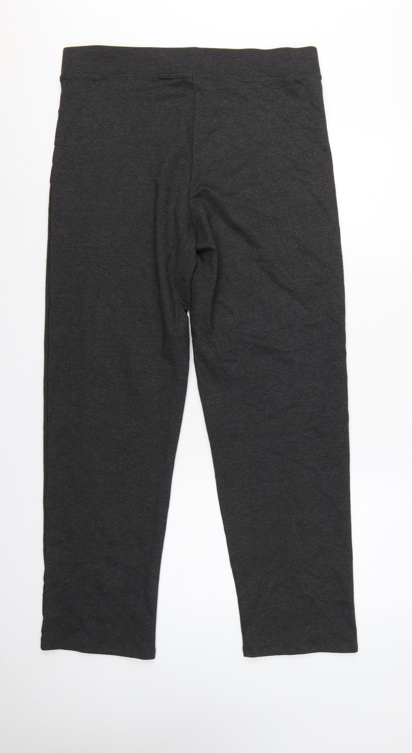 Marks & Spencer Women's Charcoal Grey UK 16 Long Cotton Blend Leggings