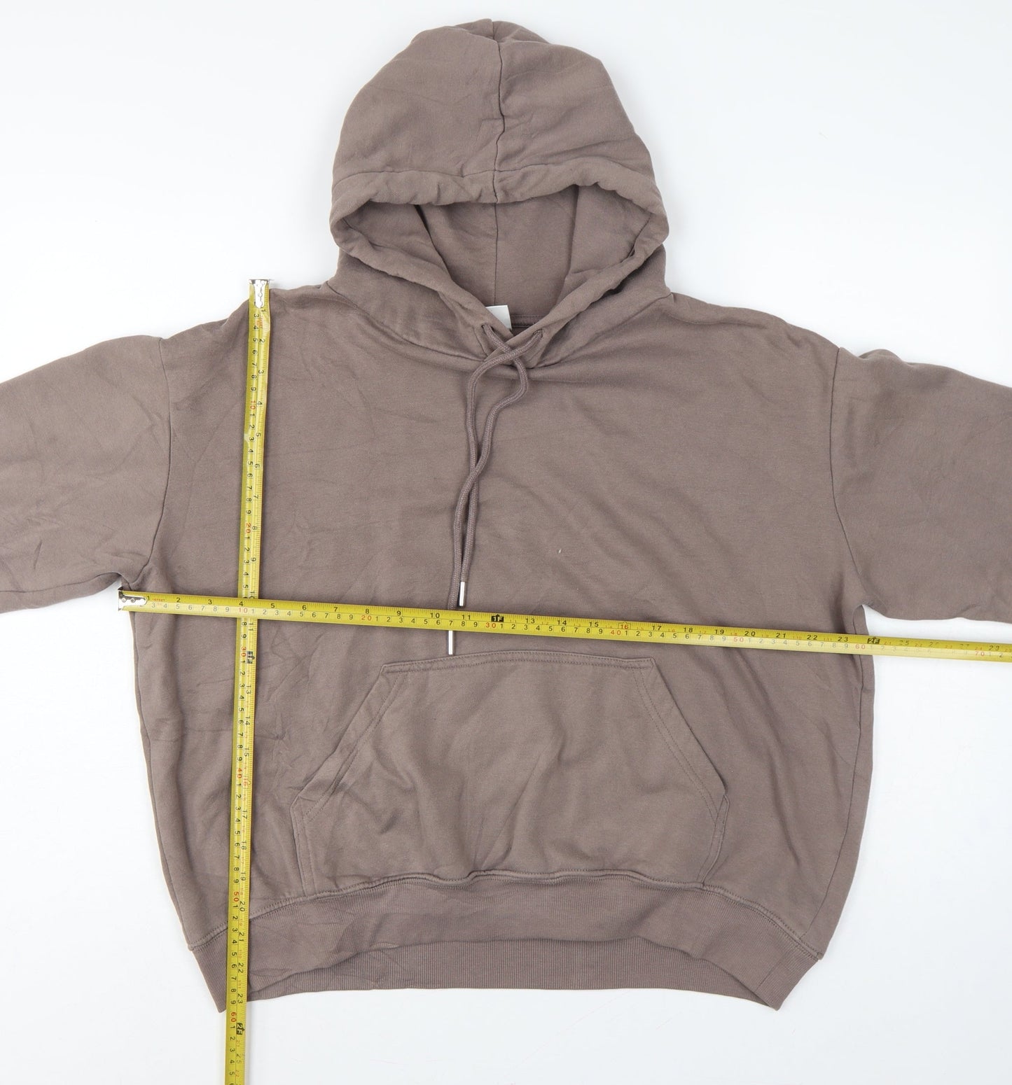 H&M Women's Brown Size 12 Pullover Hoodie Drawstring Kangaroo Pocket
